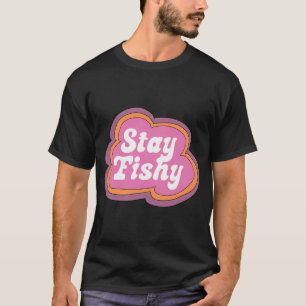 T-shirt Restez Branchés sur les Poissons (Violet sur Viole