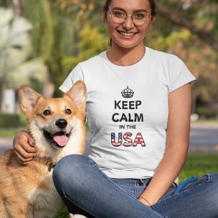 T-shirt Restez calme aux Etats-Unis