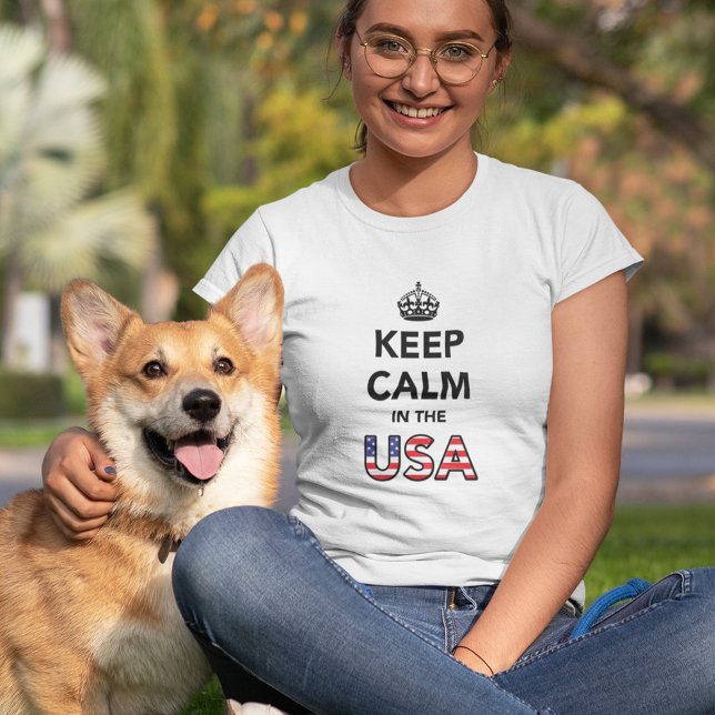 T-shirt Restez calme aux Etats-Unis (Créateur téléchargé)