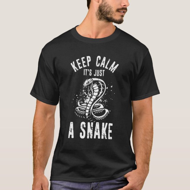 T-shirt Restez calme Ce n'est qu'un serpent (Devant)