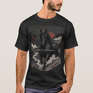 T-shirt « Restez calme. Continuez à conquérir. »