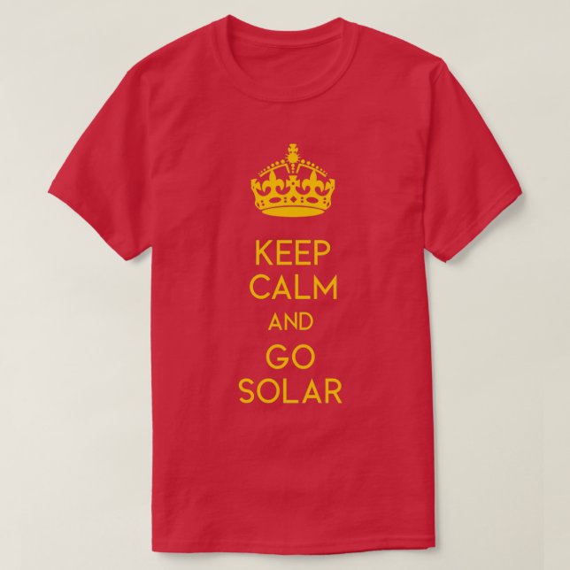 T-shirt Restez calme et allez jaune solaire (Design devant)