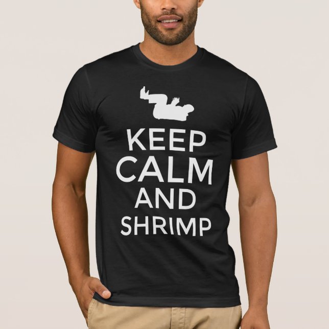 T-shirt Restez calme et crevettes (Devant)