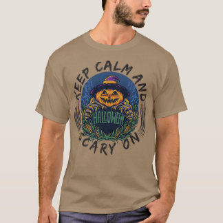 T-shirt Restez calme et effrayant sur JackOLantern Hallowe