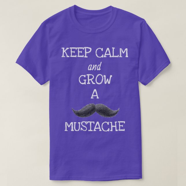 T-shirt Restez calme et faites pousser la moustache Sensib (Design devant)