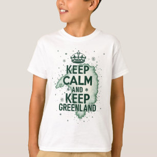 T-shirt Restez calme et gardez le Groenland