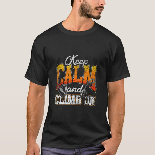 T-shirt Restez Calme Et Grimpez (Devant)