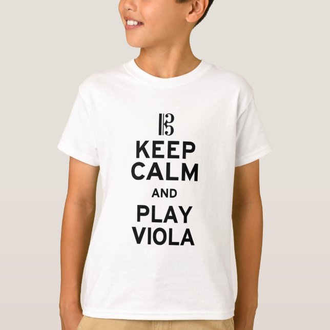 T-shirt Restez calme et jouez à la Viola (Devant)