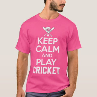 T-shirt Restez Calme Et Jouez Au Cricket