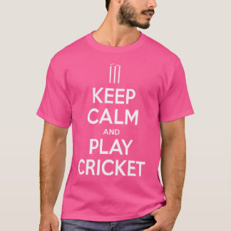 T-shirt Restez Calme Et Jouez Au Cricket Drôle Cricket