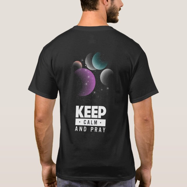 T-shirt restez calme et priez (Dos)