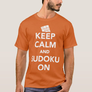 T-shirt Restez calme et sudoku