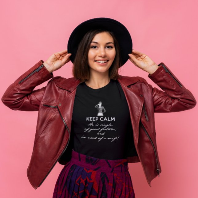 T-shirt Restez calme - il est célibataire... M. Darcy (tex (Créateur téléchargé)