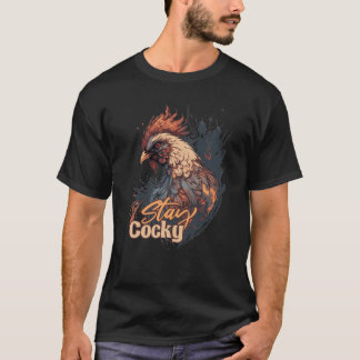 T-shirt Restez Cocky Chicken Humour ferme animal