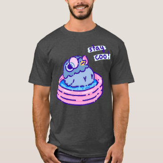 T-shirt Restez coo Pigeon nager avec des lunettes de solei
