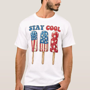 T-shirt Restez Cool 4 juillet Popsicles Enfants 4 juillet