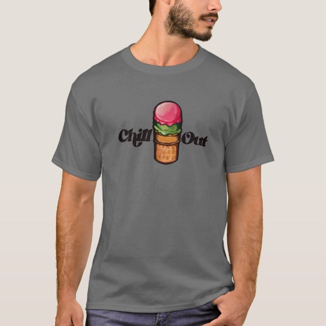T-shirt Restez Cool Chill Out Glace Creative (Devant)