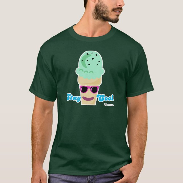 T-shirt Restez Cool glace crème (Devant)