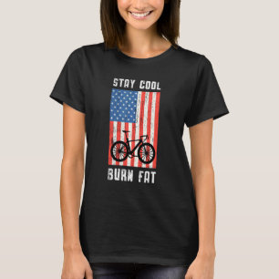 T-shirt Restez Cool Gras Gras Vélo Fat Pneus Gras Mtb Vélo