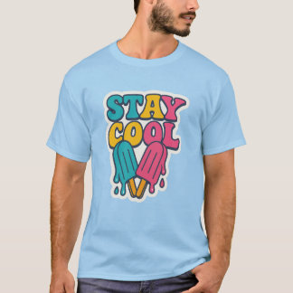 T-shirt Restez Cool – Popsicle Rétro d'Été