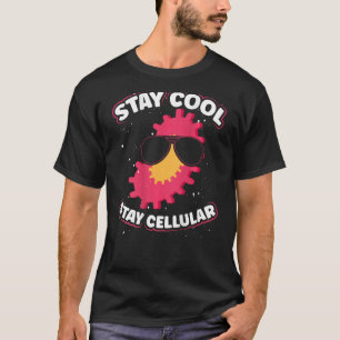 T-shirt Restez Cool, Restez cellulaire Backprint Professeu