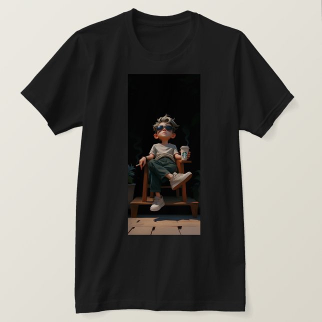 T-shirt Restez Cool, restez concentrés (Design devant)