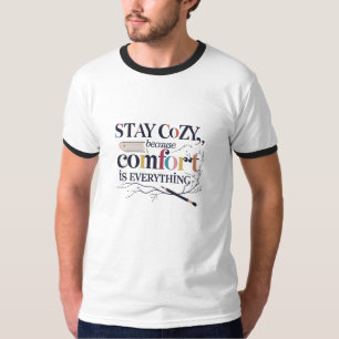 T-shirt Restez Cozy – Art, Pages & Paix Intérieure
