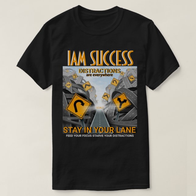 T-SHIRT RESTEZ DANS VOTRE LANE (Design devant)