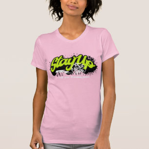 T-shirt Restez debout Néon Graffiti Motivation Typographie