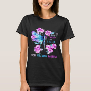T-shirt Restez dragonfly point-virgule prévention sensibil
