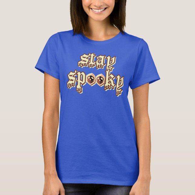 T-shirt restez effrayant (Devant)