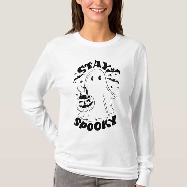 T-shirt Restez Éffrayant (Devant)