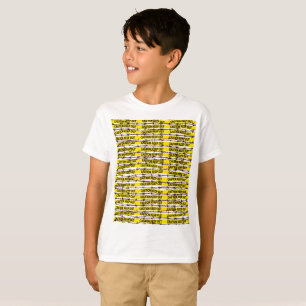 T-shirt Restez en dehors ! Bande jaune et fil barbelé