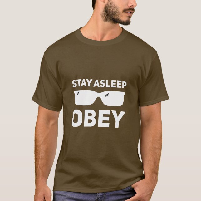 T-shirt Restez endormi obéi (Devant)