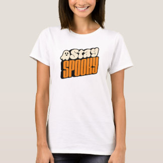 T-shirt Restez Fantômes Rétro Halloween