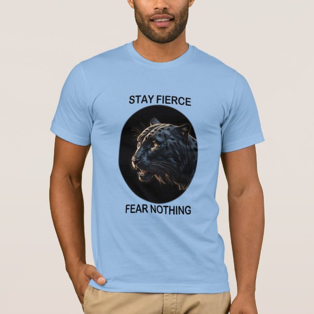 T-shirt Restez Fierce Peur Rien Panne Noire (Devant)