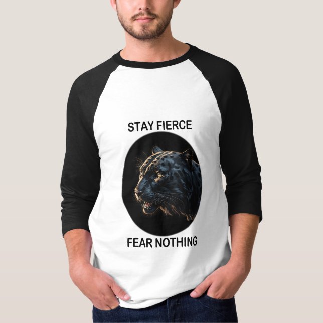 T-shirt Restez Fierce Peur Rien Panne Noire (Devant)