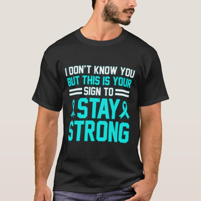 T-shirt Restez fort Ptsd Sensibilisation au stress Ruban G (Devant)