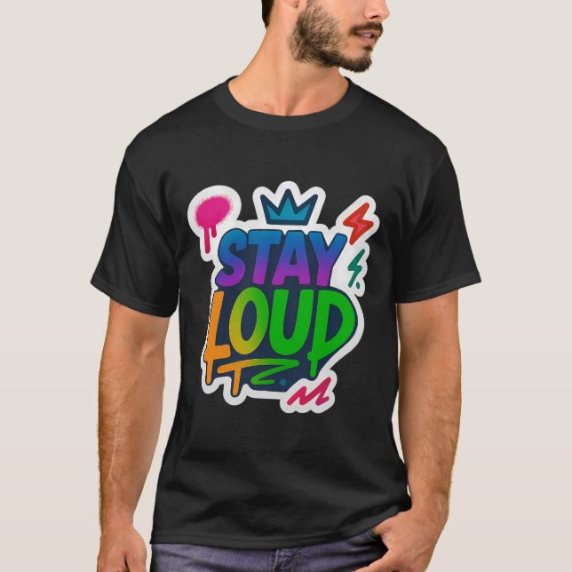 T-shirt Restez forte Graffiti Neon (Devant)