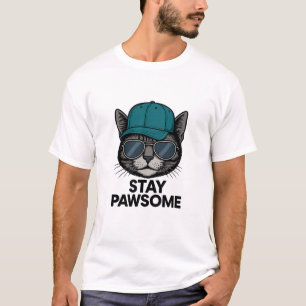 T-shirt Restez Géniaux – Édition Chat