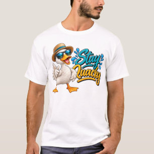 T-shirt Restez Graphique de Canard Drôle