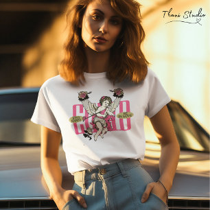 T-shirt Restez heureux d'être en amour Cupid Valentine Vin