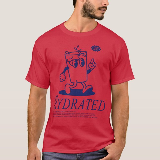 T-shirt Restez Hydraté Buvez Votre Eau (Devant)
