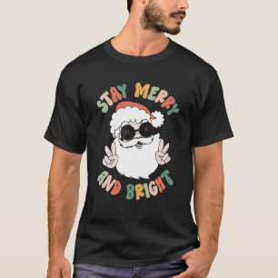 T-shirt Restez Joyeux Et Lumineux Super Père Noël Super Ch