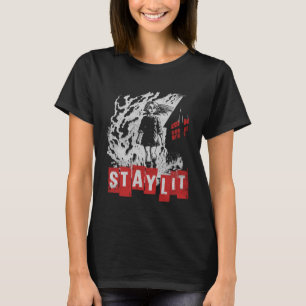 T-shirt Restez Lit Ironique Sarcastique Gloomy Gothique Fi