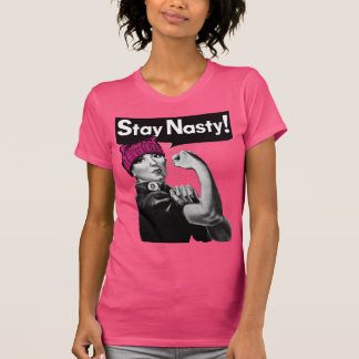 T-shirt Restez Nasty Pussyhat, chemise de protestation
