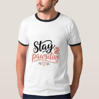 T-shirt Restez Pawsitif