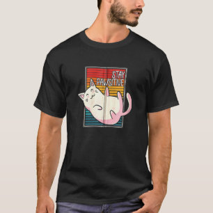 T-shirt Restez Pawsitive Chat Propriétaire Kitten Amateur