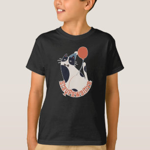 T-shirt Restez Pawsitive Enfants Chemise Chat Smoking Anni