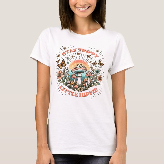 T-shirt Restez petite hippie (Devant)
